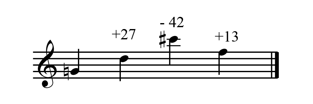 Microtonal notation - cents