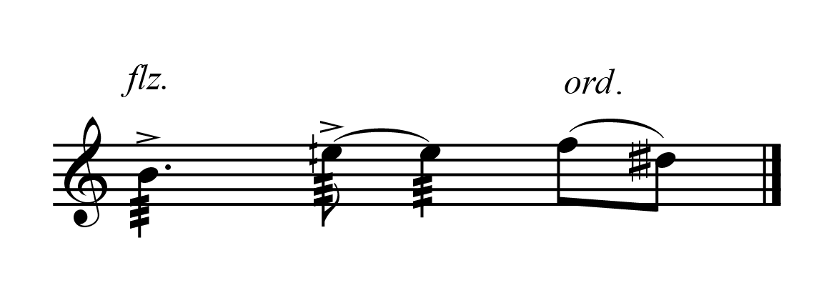 Notation of articulated flutter tonguing