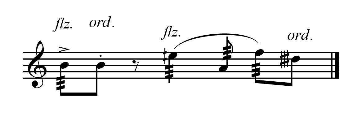 Notation of flutter tonguing